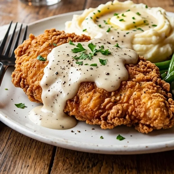 Texas Roadhouse Early Dine Country Fried Chicken (with Country Gravy)