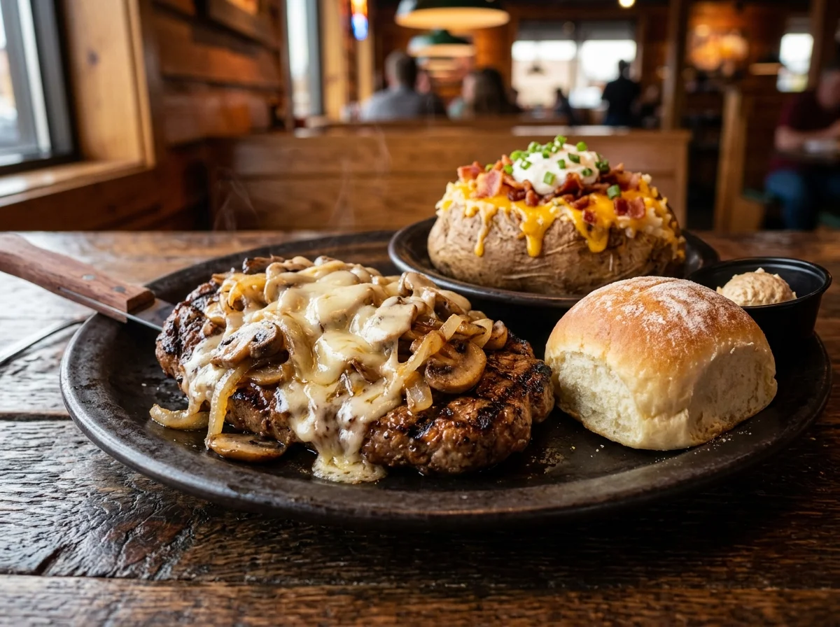 Texas Roadhouse Early Dine Road Kill (10 oz. Smothered Chop Steak)