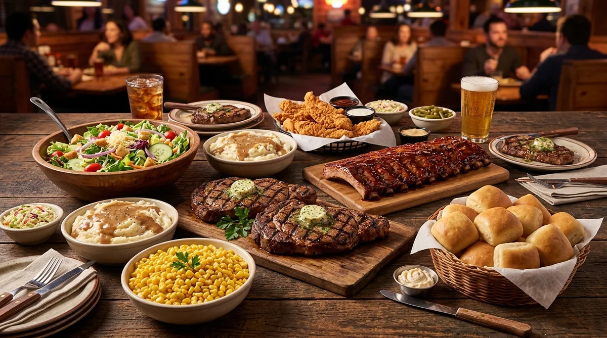 Texas Roadhouse Family Meals Feast Spread