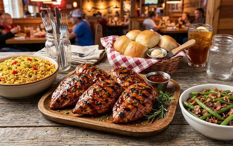 Grilled BBQ Chicken Breast - Texas Roadhouse Lunch