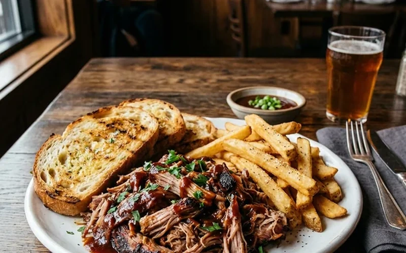 BBQ Pulled Pork Sandwich - Texas Roadhouse Lunch